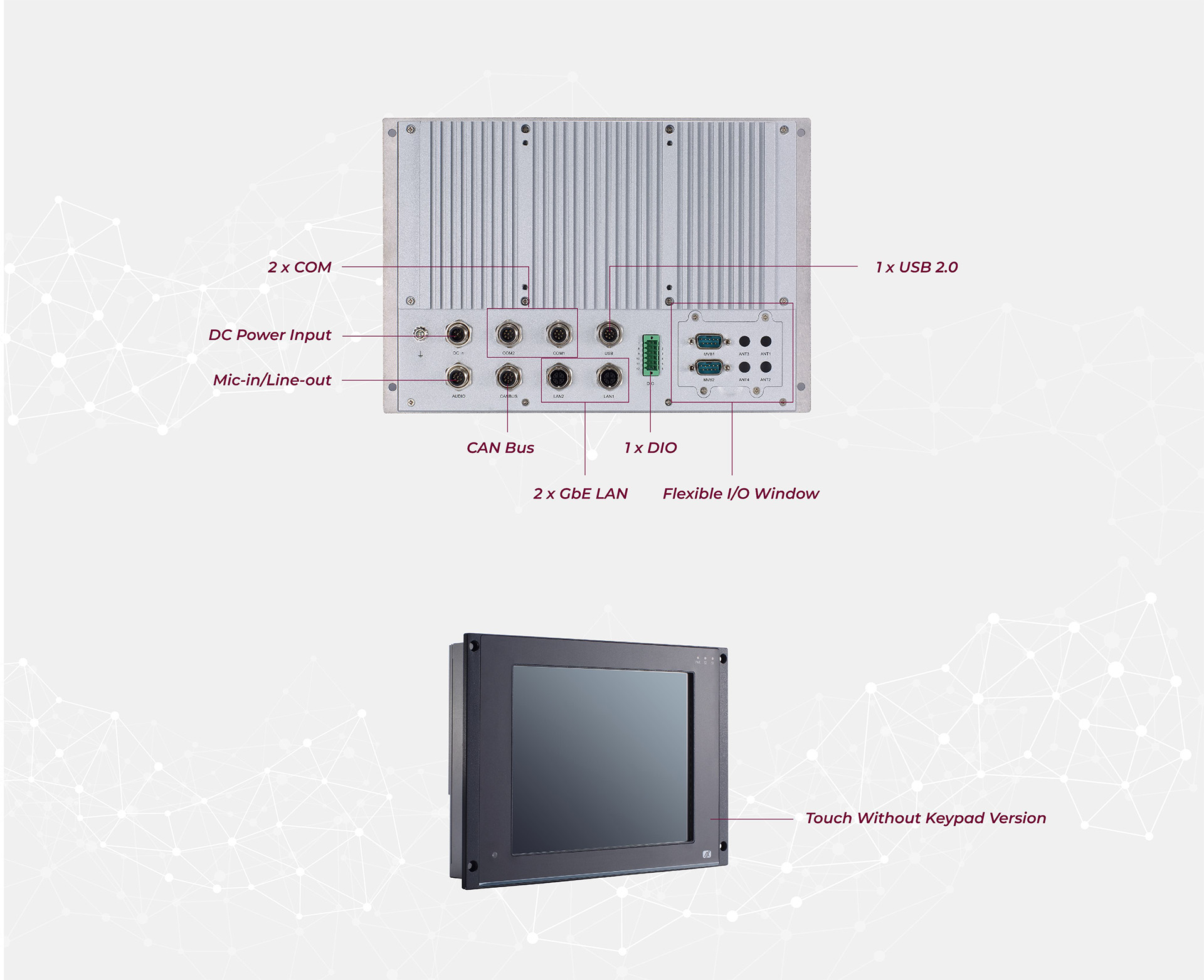 GOT710A EN 50155 Railway Panel PC Rich I/O Interfaces